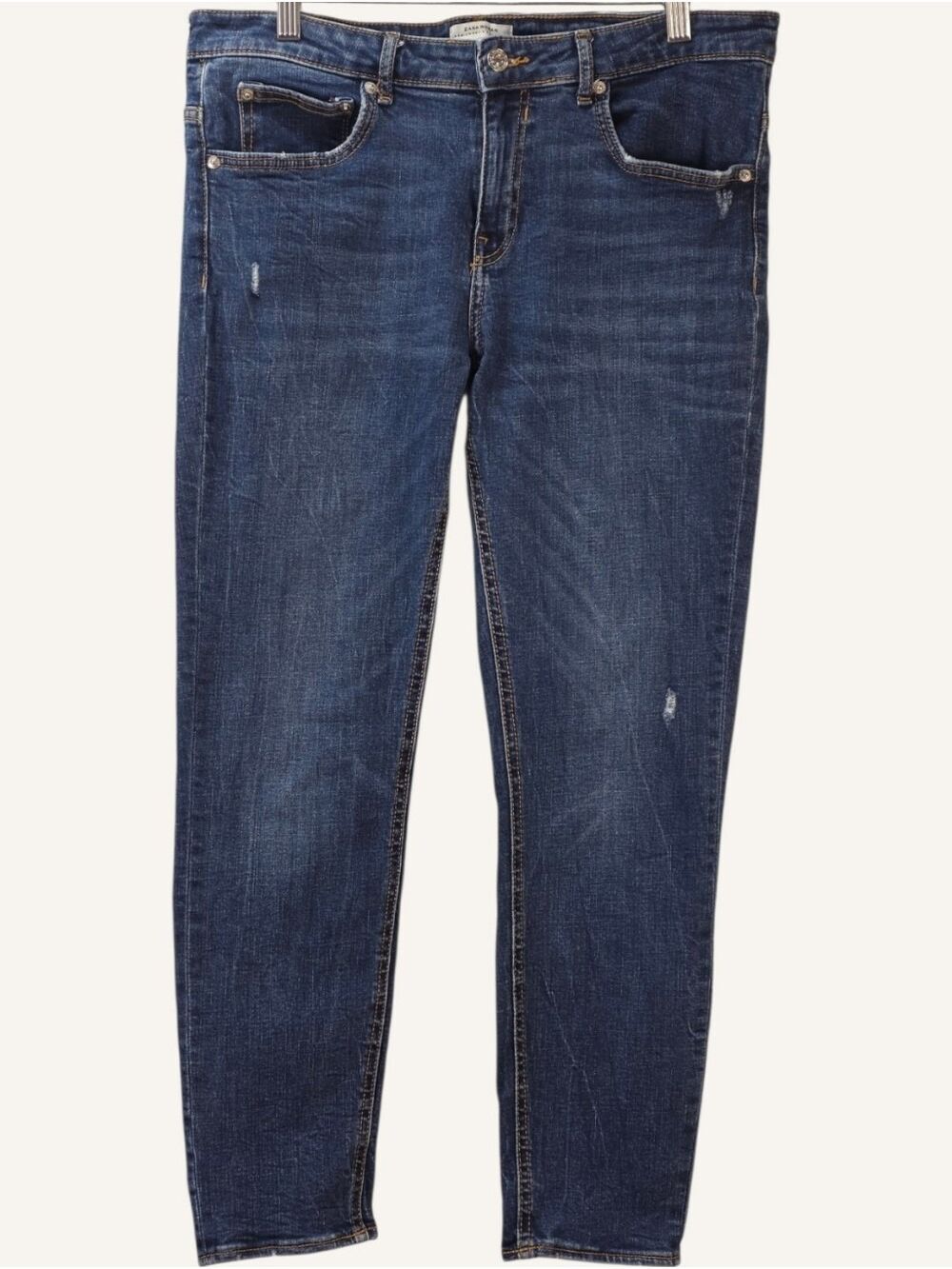 Zara Woman Premium Denim Dark Wash Skinny Ankle Jeans Size 14